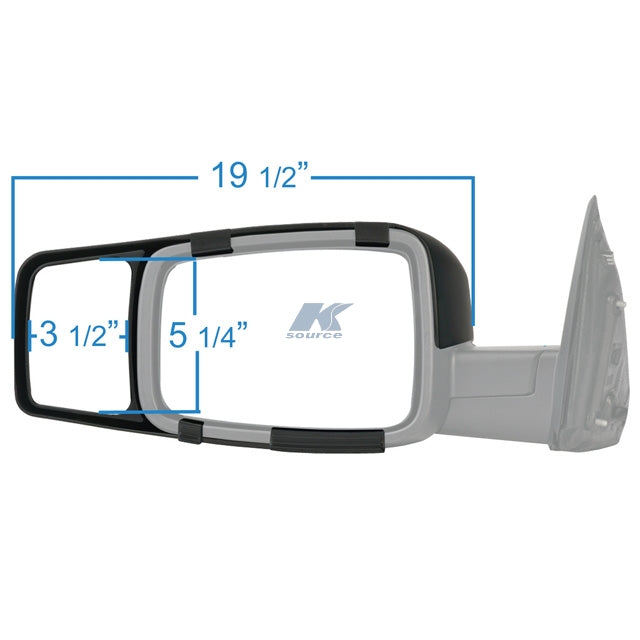 Towing Mirrors Snap & Zap – RAM DS 1500 (2009–2023), 2500/3500 (2010–2019) - Aftermarket Accessory