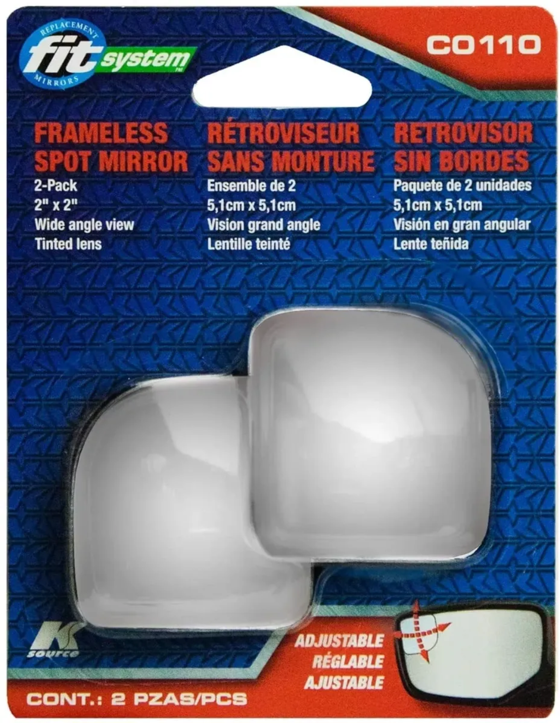 C0110 Fit System Wedge Blind Spot Mirror 51mm x 51mm