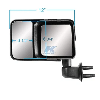 80740 Snap & Zap Towing Mirrors - JEEP Wrangler JK (PAIR)